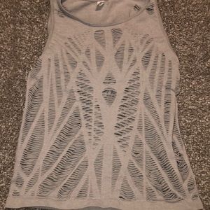90 degree gray exercise top